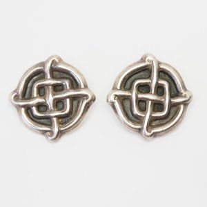 Brenda Schoenfeld vintage modern sterling silver clip on earrings